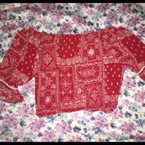Red crop top